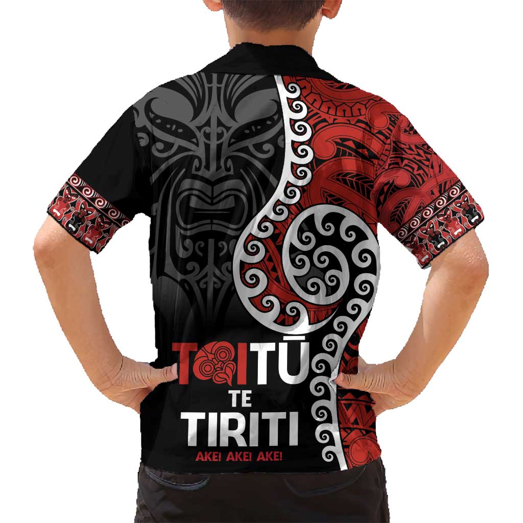 Honour The Treaty New Zealand Family Matching Long Sleeve Bodycon Dress and Hawaiian Shirt Toitu Te Tiriti Ake!Ake!Ake! LT9 - Polynesian Pride
