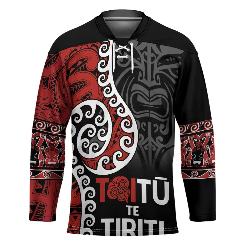 Honour The Treaty New Zealand Hockey Jersey Toitu Te Tiriti Ake Ake Ake - Polynesian Pride