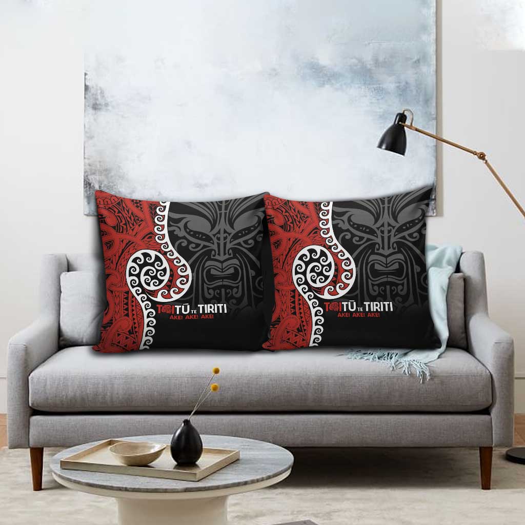 Honour The Treaty New Zealand Pillow Cover Toitu Te Tiriti Ake Ake Ake - Polynesian Pride