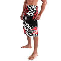 Honour The Treaty New Zealand Personalised Lavalava Toitu Te Tiriti Half Fern with Haka dance