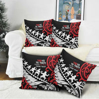 Honour The Treaty New Zealand Personalised Pillow Cover Toitu Te Tiriti Half Fern Haka Dance - Polynesian Pride
