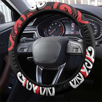 Honour The Treaty New Zealand Steering Wheel Cover Toitu Te Tiriti Half Fern with Haka dance