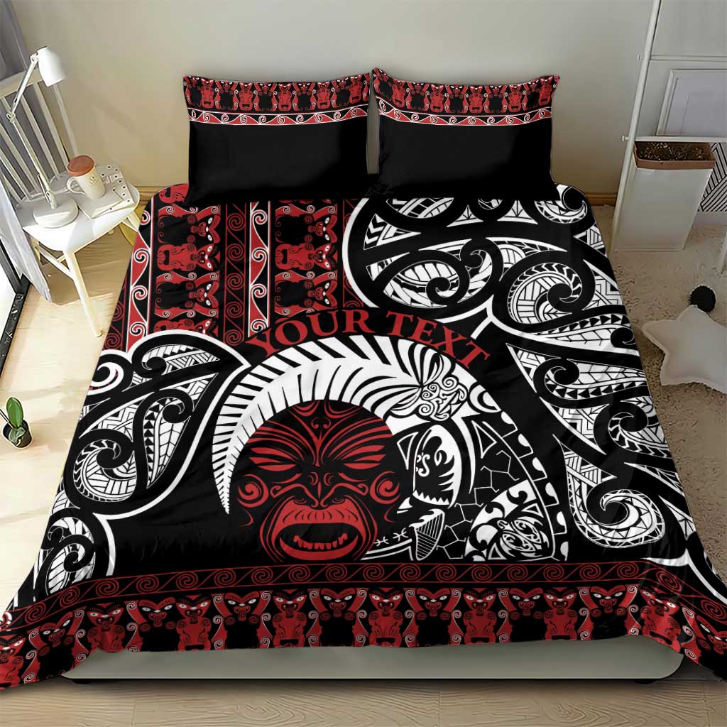 Honour The Treaty New Zealand Personalised Bedding Set Toitu Te Tiriti Indigenous Maori Face