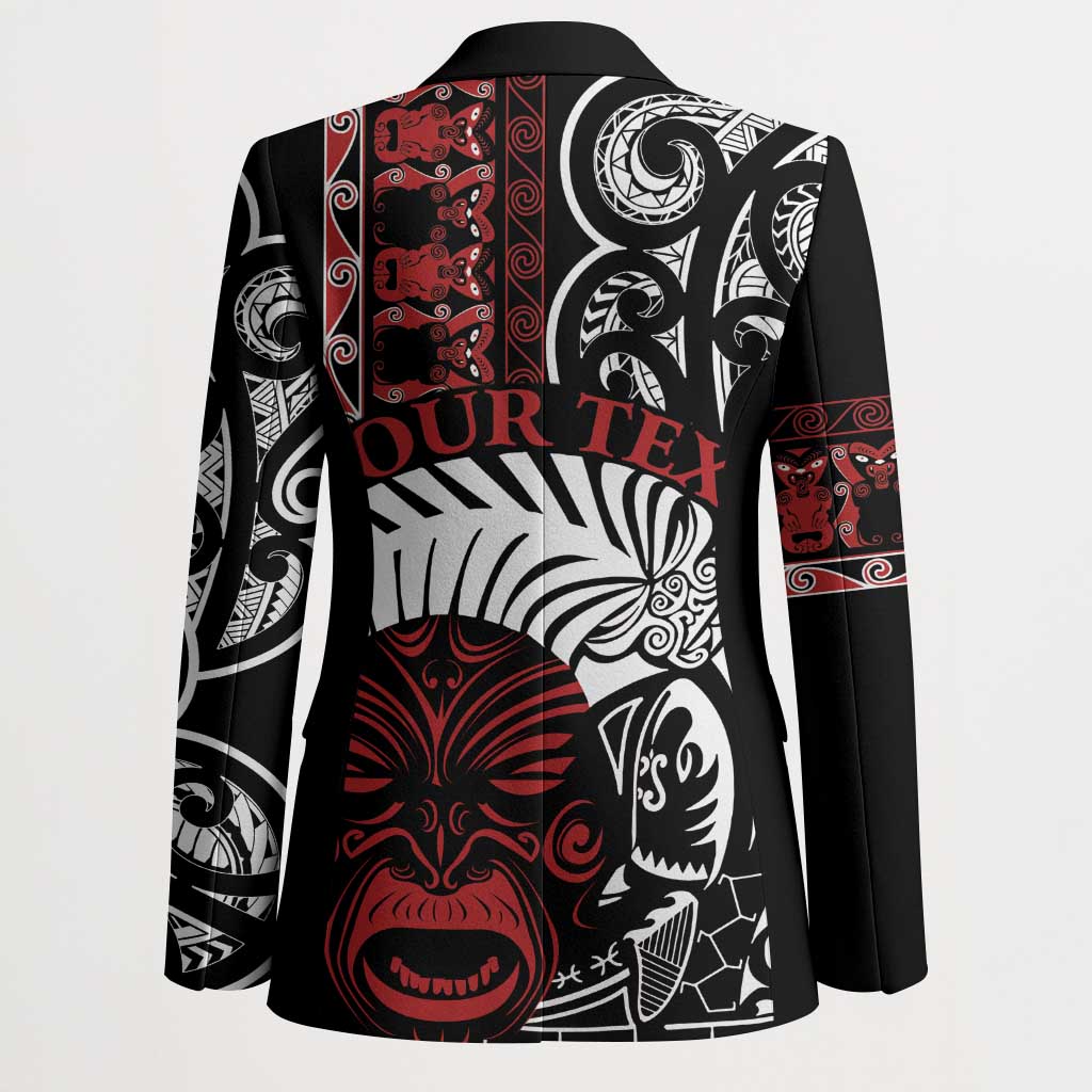 Honour The Treaty New Zealand Personalised Blazer Toitu Te Tiriti Indigenous Maori Face - Polynesian Pride