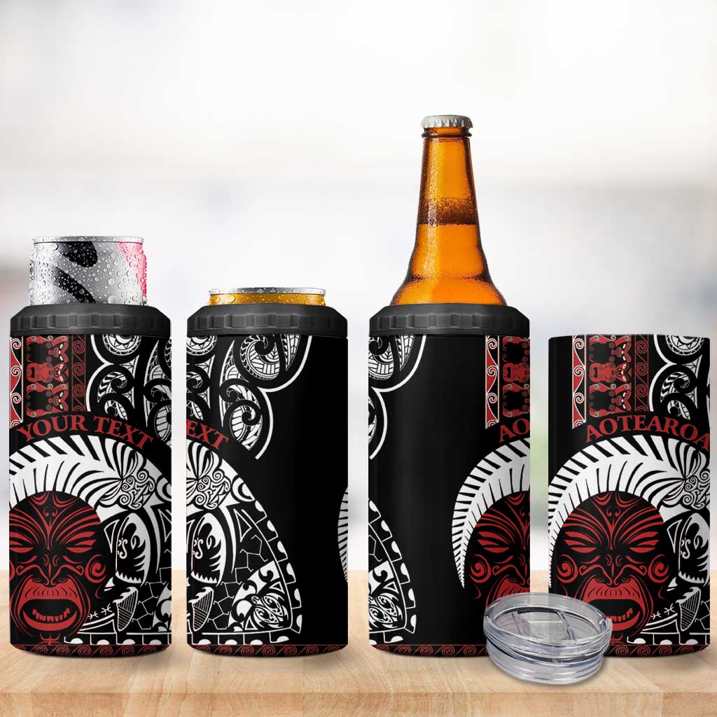 Honour The Treaty New Zealand Personalised 4 in 1 Can Cooler Tumbler Toitu Te Tiriti Indigenous Maori Face