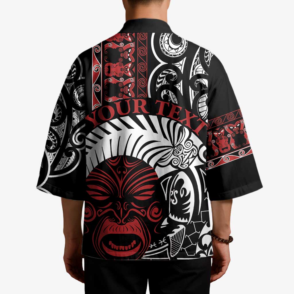 Honour The Treaty New Zealand Personalised Kimono Toitu Te Tiriti Indigenous Maori Face - Polynesian Pride