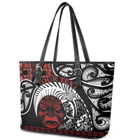 Honour The Treaty New Zealand Personalised Leather Tote Bag Toitu Te Tiriti Indigenous Maori Face