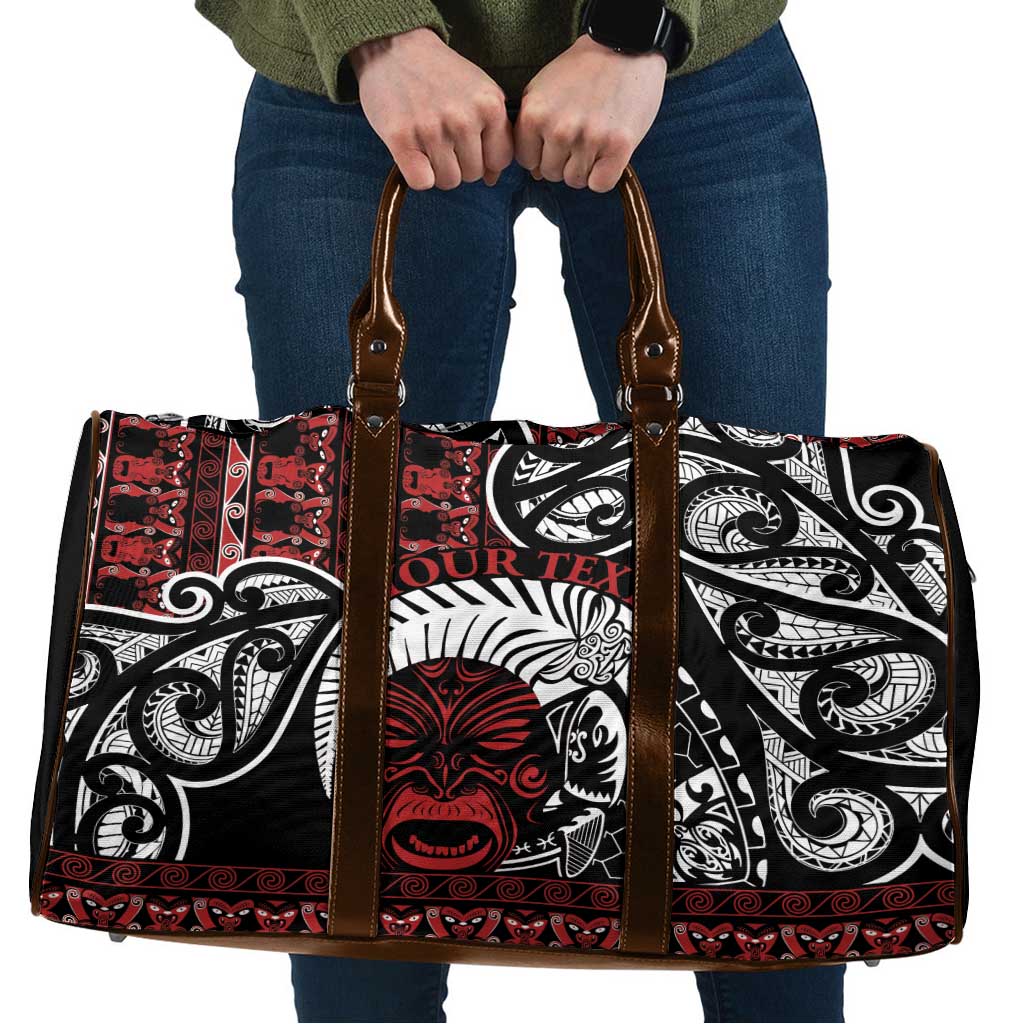 Honour The Treaty New Zealand Personalised Travel Bag Toitu Te Tiriti Indigenous Maori Face - Polynesian Pride