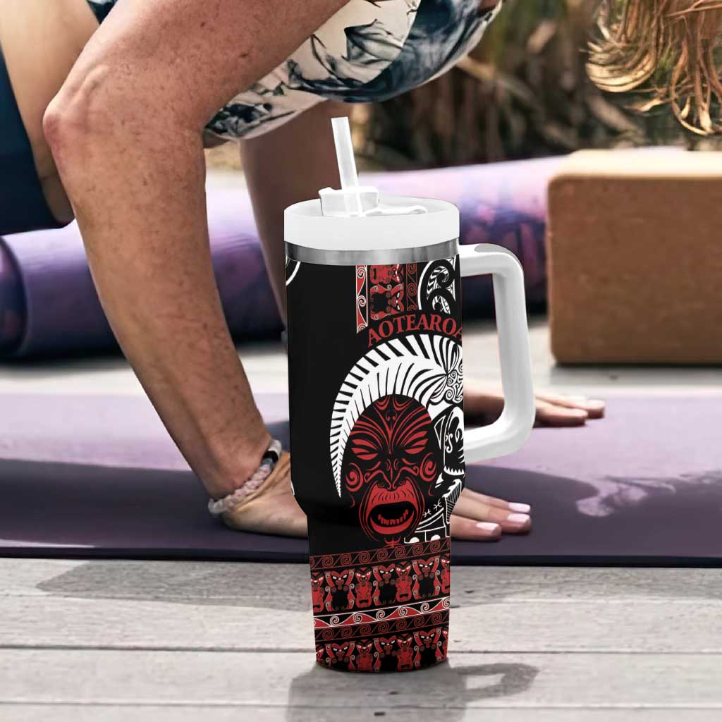 Honour The Treaty New Zealand Personalised Tumbler With Handle Toitu Te Tiriti Indigenous Maori Face