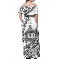 Samoa Mau Movement House Personalised Off Shoulder Maxi Dress Fa'a Samoa The Samoan Way LT9 - Polynesian Pride