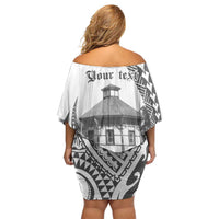 Samoa Mau Movement House Personalised Off Shoulder Short Dress Fa'a Samoa The Samoan Way LT9 - Polynesian Pride