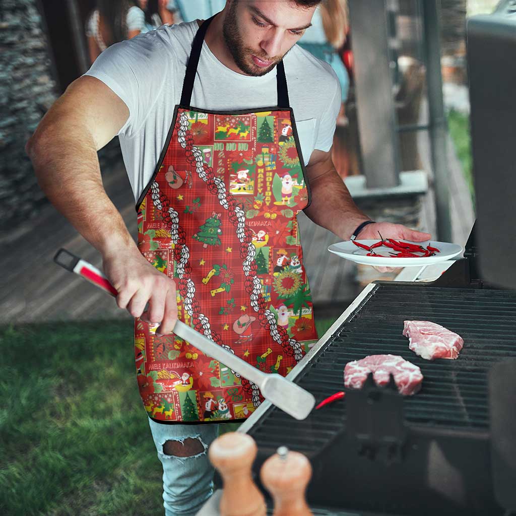 Mele Kalikimaka Pakalana Pikake Lei Apron Hawaiian Rodeo Paniolo Omaomao Palaka - Polynesian Pride