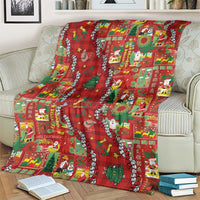Mele Kalikimaka Pakalana Pikake Lei Blanket Hawaiian Rodeo Paniolo Omaomao Palaka - Polynesian Pride