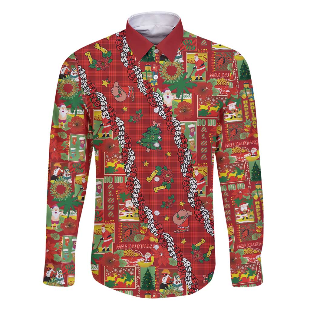 Mele Kalikimaka Pakalana Pikake Lei Family Matching Puletasi and Hawaiian Shirt Hawaiian Rodeo Paniolo Omaomao Palaka - Polynesian Pride