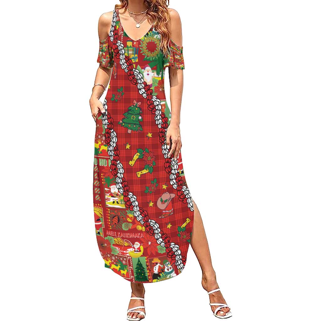 Mele Kalikimaka Pakalana Pikake Lei Family Matching Summer Maxi Dress and Hawaiian Shirt Hawaiian Rodeo Paniolo Omaomao Palaka - Polynesian Pride