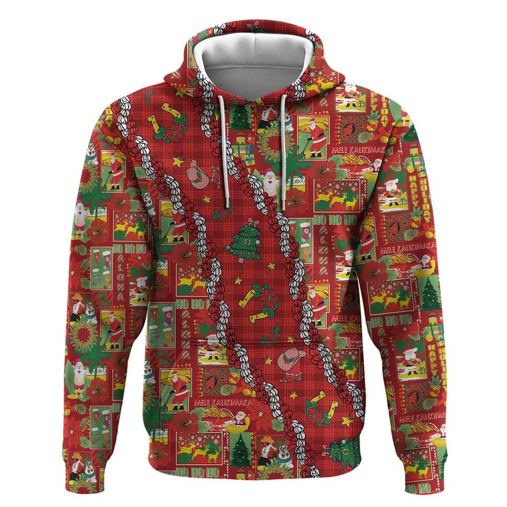 Mele Kalikimaka Pakalana Pikake Lei Hoodie Hawaiian Rodeo Paniolo Omaomao Palaka - Polynesian Pride