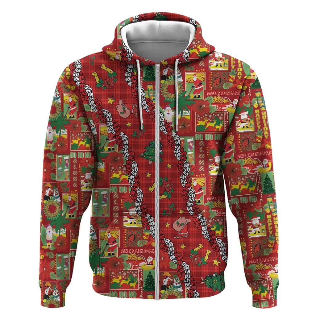 Mele Kalikimaka Pakalana Pikake Lei Hoodie Hawaiian Rodeo Paniolo Omaomao Palaka - Polynesian Pride