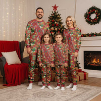 Mele Kalikimaka Pakalana Pikake Lei Christmas Pajama Set Hawaiian Rodeo Paniolo Omaomao Palaka - Polynesian Pride