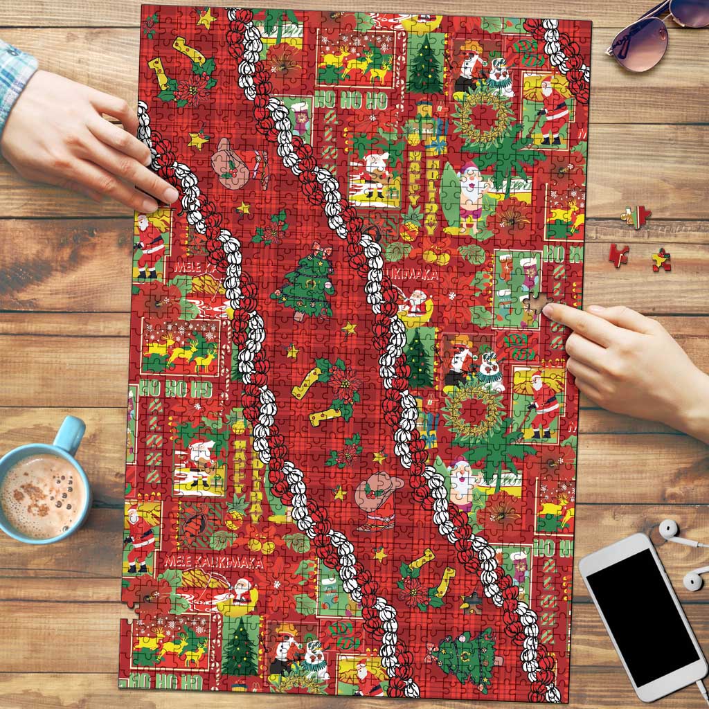 Mele Kalikimaka Pakalana Pikake Lei Puzzle Hawaiian Rodeo Paniolo Omaomao Palaka - Polynesian Pride