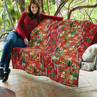 Mele Kalikimaka Pakalana Pikake Lei Quilt Hawaiian Rodeo Paniolo Omaomao Palaka - Polynesian Pride