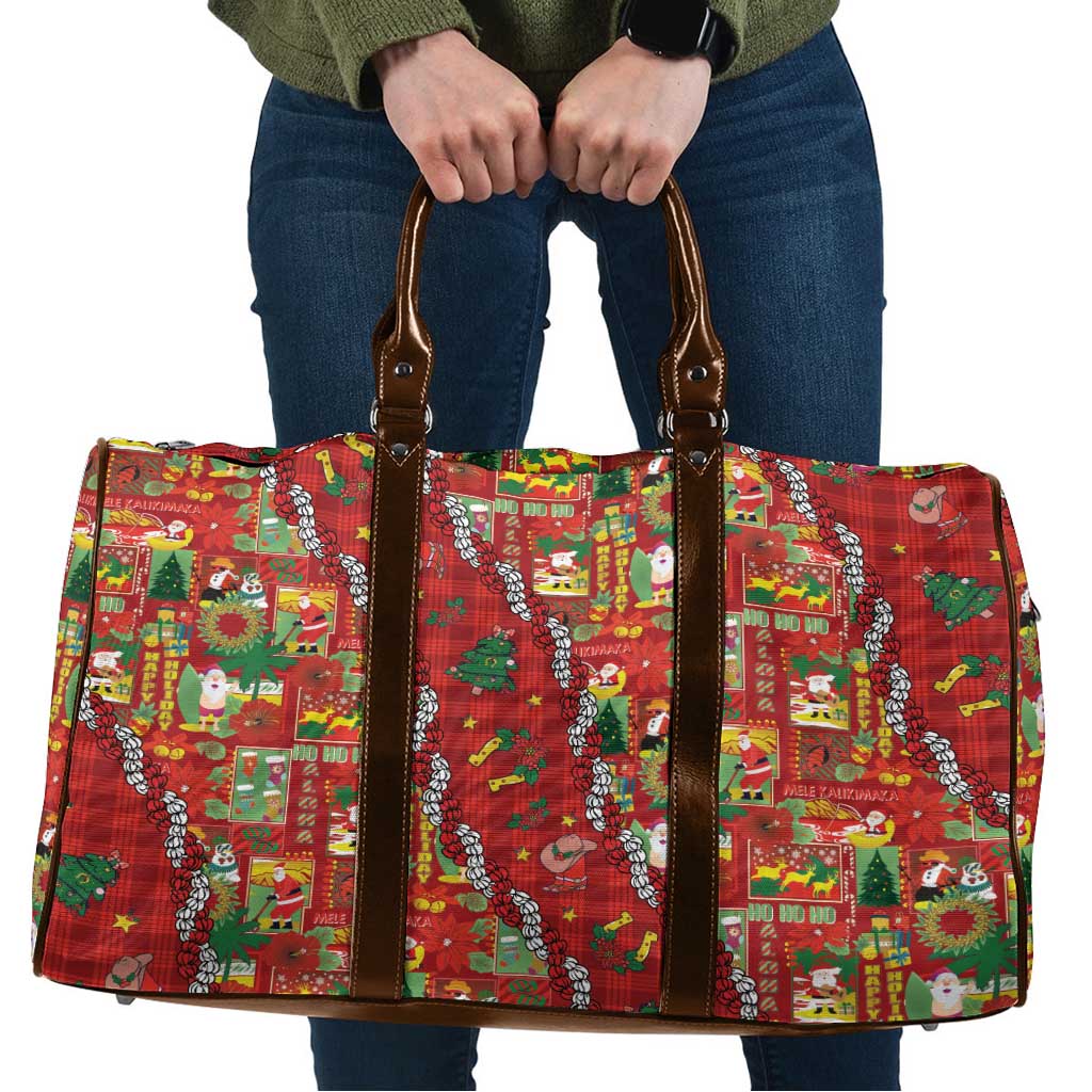 Mele Kalikimaka Pakalana Pikake Lei Travel Bag Hawaiian Rodeo Paniolo Omaomao Palaka - Polynesian Pride