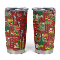 Mele Kalikimaka Pakalana Pikake Lei Tumbler Cup Hawaiian Rodeo Paniolo Omaomao Palaka - Polynesian Pride