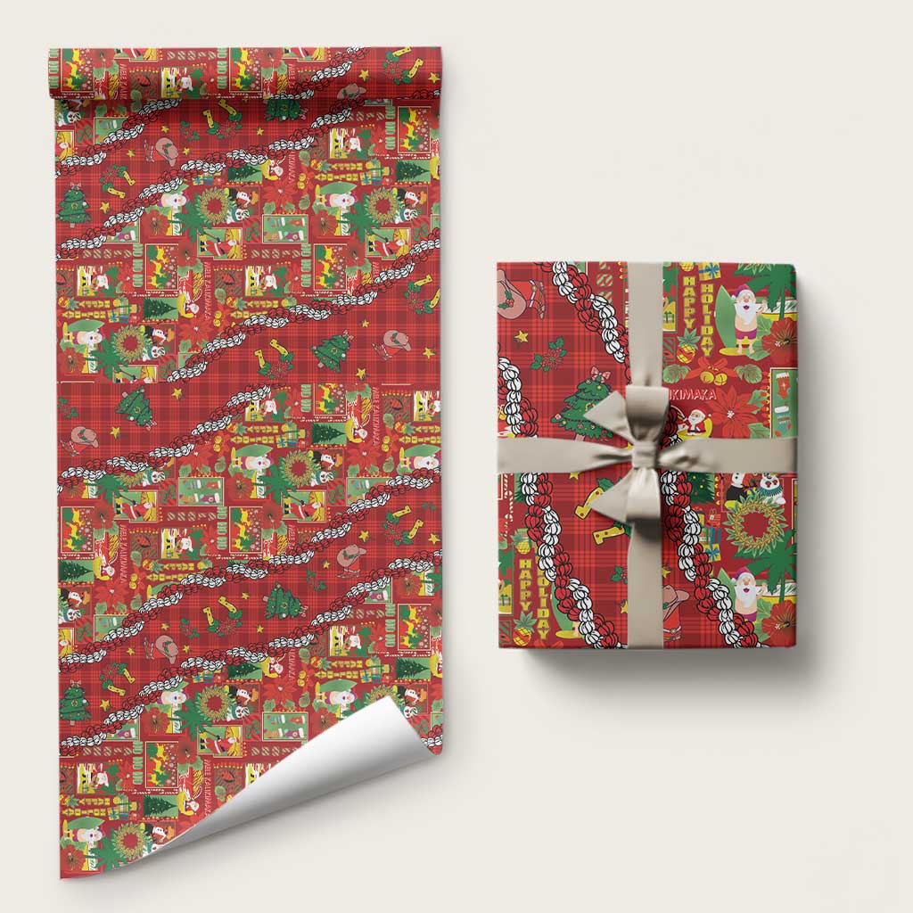 Mele Kalikimaka Pakalana Pikake Lei Wrapping Paper Hawaiian Rodeo Paniolo Omaomao Palaka - Polynesian Pride