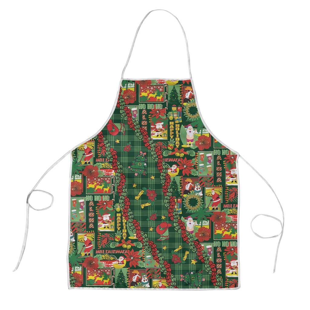 Mele Kalikimaka Pakalana Pikake Lei Apron Hawaiian Rodeo Paniolo Ulaula Palaka - Polynesian Pride