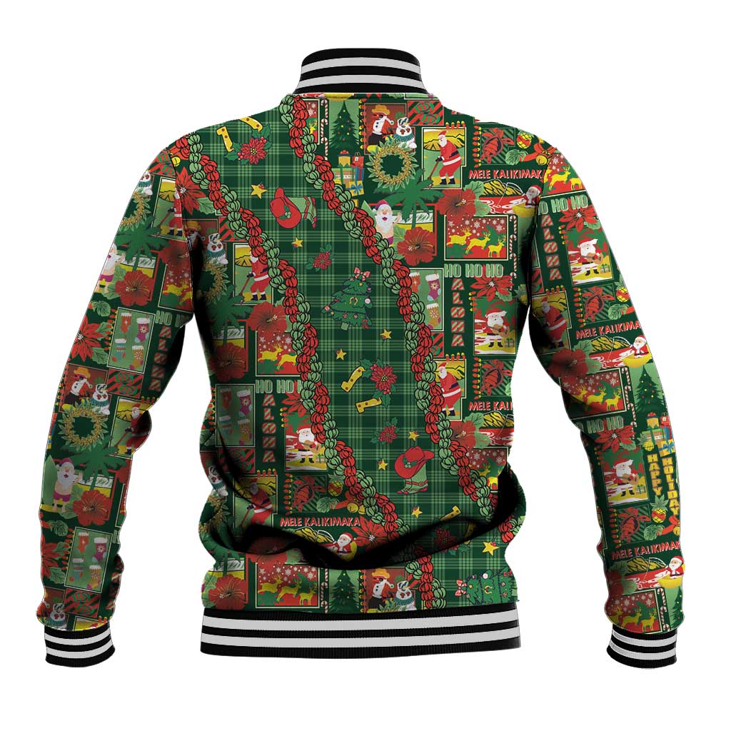 Mele Kalikimaka Pakalana Pikake Lei Baseball Jacket Hawaiian Rodeo Paniolo Ulaula Palaka LT9 - Polynesian Pride