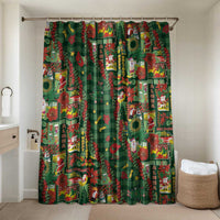 Mele Kalikimaka Pakalana Pikake Lei Bathroom Set Hawaiian Rodeo Paniolo Ulaula Palaka - Polynesian Pride