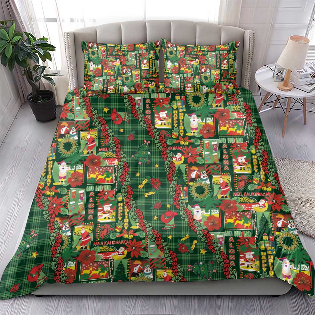 Mele Kalikimaka Pakalana Pikake Lei Bedding Set Hawaiian Rodeo Paniolo Ulaula Palaka - Polynesian Pride