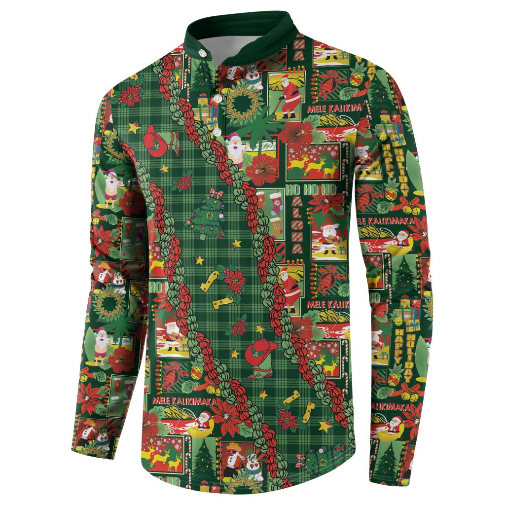 Mele Kalikimaka Pakalana Pikake Lei Button Sweatshirt Hawaiian Rodeo Paniolo Ulaula Palaka - Polynesian Pride