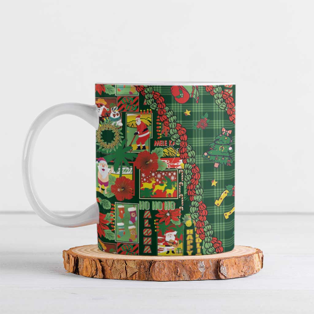 Mele Kalikimaka Pakalana Pikake Lei Ceramic Mug Hawaiian Rodeo Paniolo Ulaula Palaka - Polynesian Pride