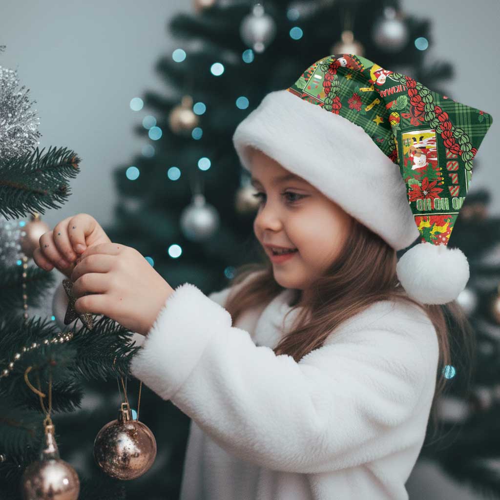 Mele Kalikimaka Pakalana Pikake Lei Christmas Santa Hat Hawaiian Rodeo Paniolo Ulaula Palaka - Polynesian Pride
