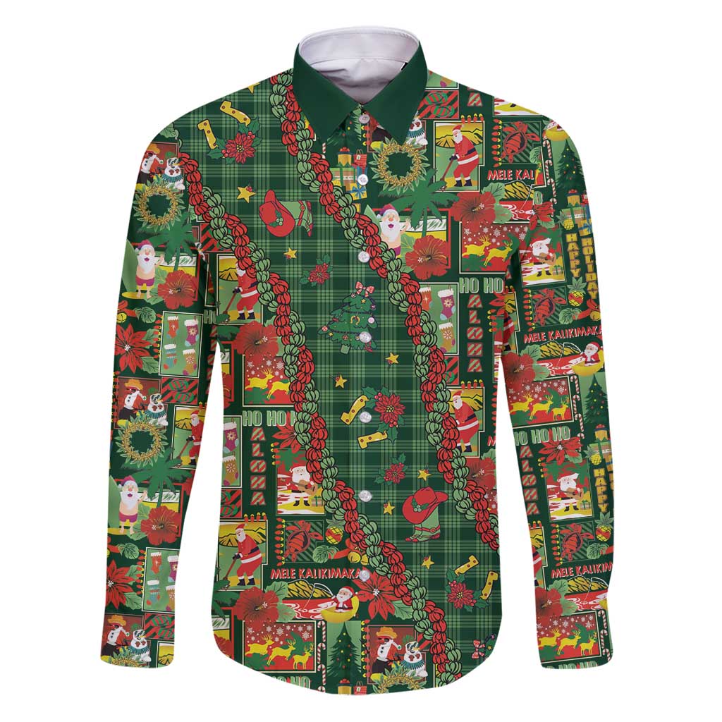 Mele Kalikimaka Pakalana Pikake Lei Family Matching Puletasi and Hawaiian Shirt Hawaiian Rodeo Paniolo Ulaula Palaka - Polynesian Pride