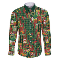 Mele Kalikimaka Pakalana Pikake Lei Family Matching Puletasi and Hawaiian Shirt Hawaiian Rodeo Paniolo Ulaula Palaka - Polynesian Pride