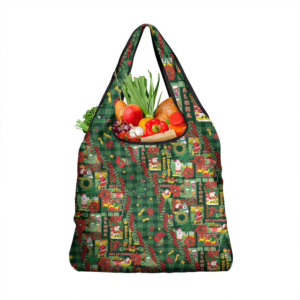 Mele Kalikimaka Pakalana Pikake Lei Grocery Bag Hawaiian Rodeo Paniolo Ulaula Palaka - Polynesian Pride
