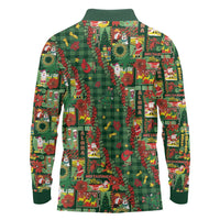 Mele Kalikimaka Pakalana Pikake Lei Long Sleeve Polo Shirt Hawaiian Rodeo Paniolo Ulaula Palaka - Polynesian Pride