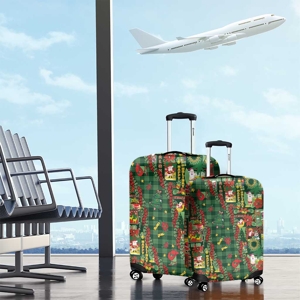 Mele Kalikimaka Pakalana Pikake Lei Luggage Cover Hawaiian Rodeo Paniolo Ulaula Palaka - Polynesian Pride