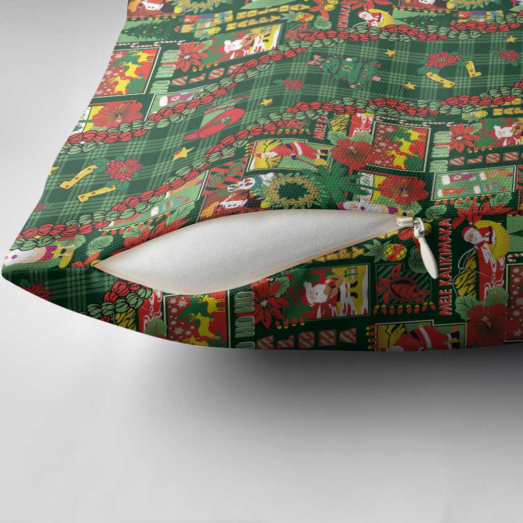 Mele Kalikimaka Pakalana Pikake Lei Pillow Cover Hawaiian Rodeo Paniolo Ulaula Palaka - Polynesian Pride