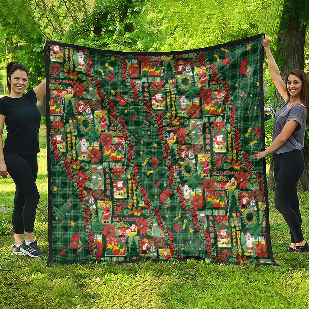 Mele Kalikimaka Pakalana Pikake Lei Quilt Hawaiian Rodeo Paniolo Ulaula Palaka - Polynesian Pride