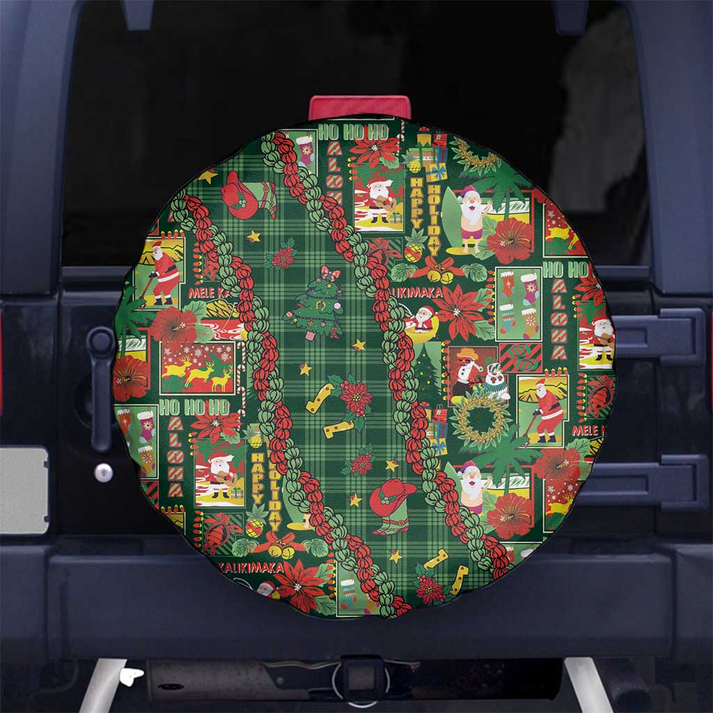 Mele Kalikimaka Pakalana Pikake Lei Spare Tire Cover Hawaiian Rodeo Paniolo Ulaula Palaka - Polynesian Pride