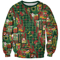 Mele Kalikimaka Pakalana Pikake Lei Sweatshirt Hawaiian Rodeo Paniolo Ulaula Palaka LT9 Unisex Red - Polynesian Pride