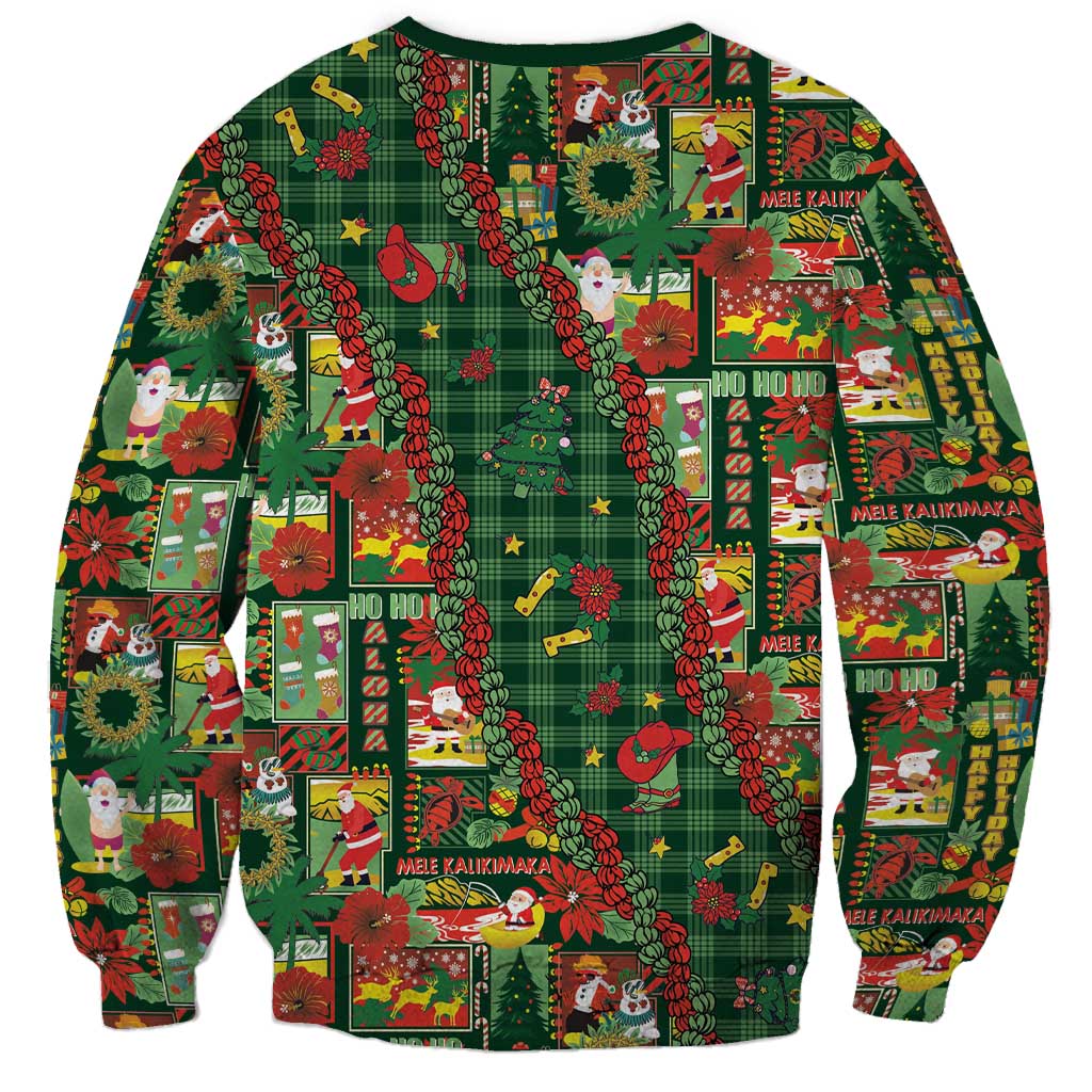 Mele Kalikimaka Pakalana Pikake Lei Sweatshirt Hawaiian Rodeo Paniolo Ulaula Palaka LT9 - Polynesian Pride