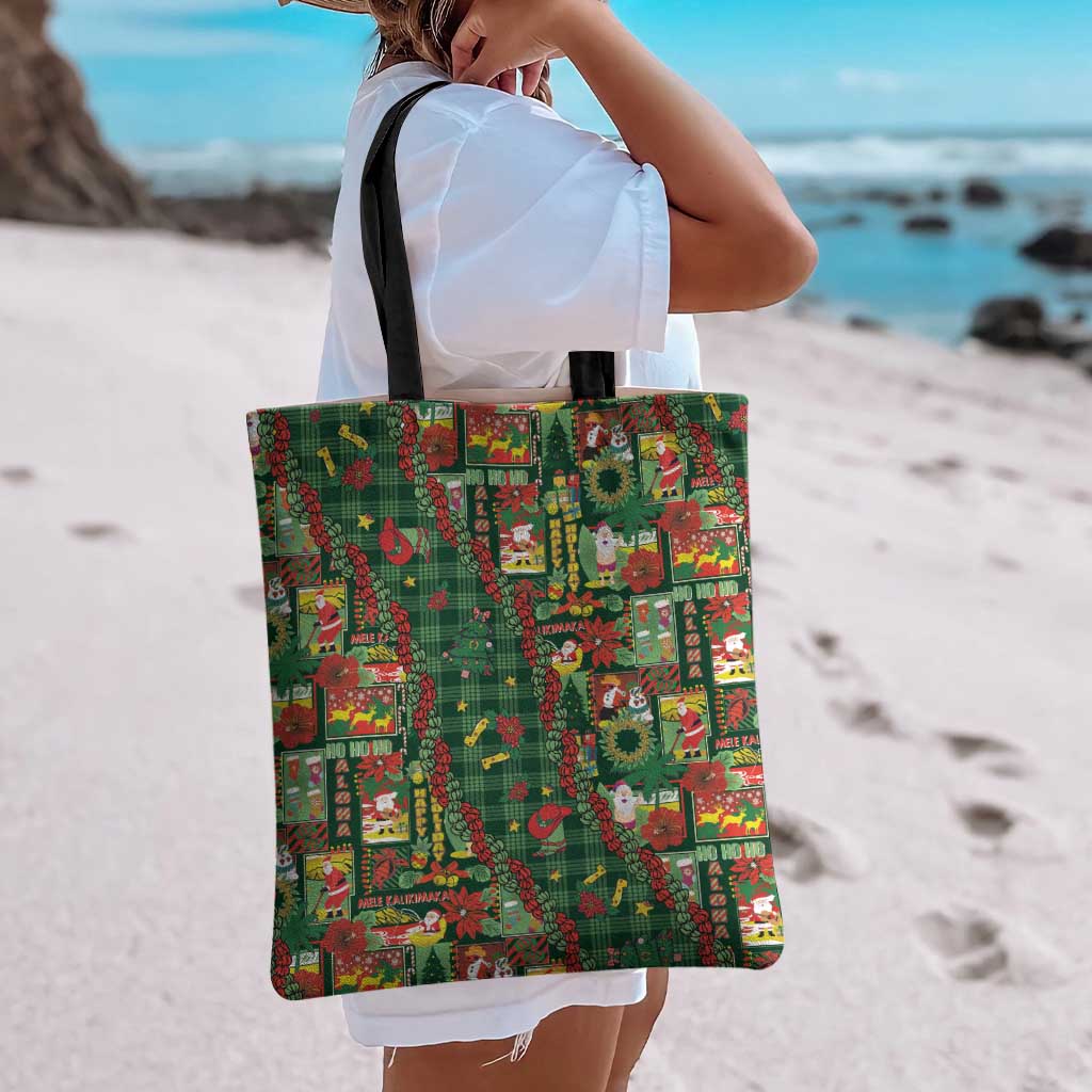 Mele Kalikimaka Pakalana Pikake Lei Tote Bag Hawaiian Rodeo Paniolo Ulaula Palaka - Polynesian Pride