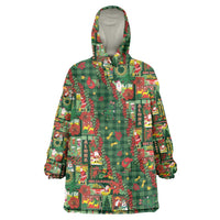 Mele Kalikimaka Pakalana Pikake Lei Wearable Blanket Hoodie Hawaiian Rodeo Paniolo Ulaula Palaka - Polynesian Pride