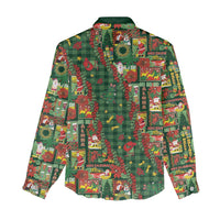 Mele Kalikimaka Pakalana Pikake Lei Women Casual Shirt Hawaiian Rodeo Paniolo Ulaula Palaka - Polynesian Pride