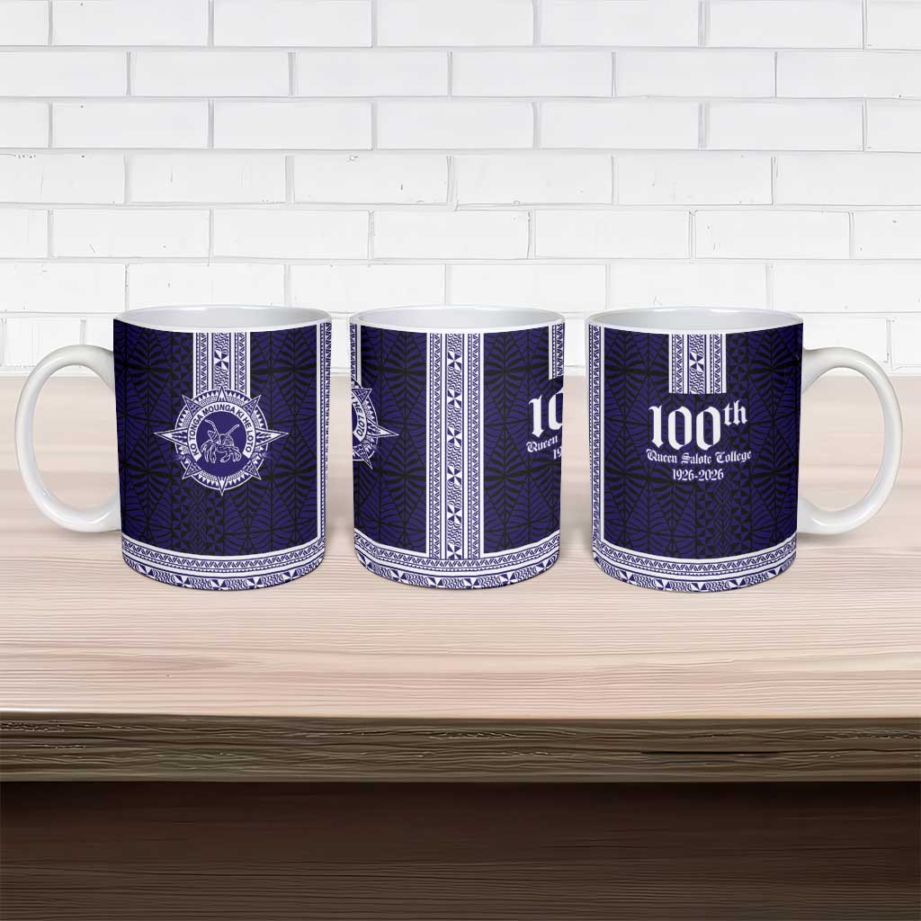 Tonga Queen Salote College 100 years Ceramic Mug QSC 1926-2026 Tongan Pattern