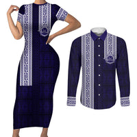 Tonga Queen Salote College 100 years Couples Matching Short Sleeve Bodycon Dress and Long Sleeve Button Shirt QSC 1926-2026 Tongan Pattern