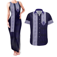 Tonga Queen Salote College 100 years Couples Matching Tank Maxi Dress and Hawaiian Shirt QSC 1926-2026 Tongan Pattern
